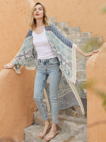 Bohemian Lace Maxi Kimono - Shopmossrose